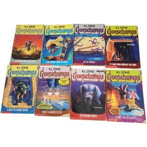 VTG GOOSEBUMPS R.L STINE 1st EDITION LOT of 8 BOOKS SPOOKY KIDS MYSTERY FICTION